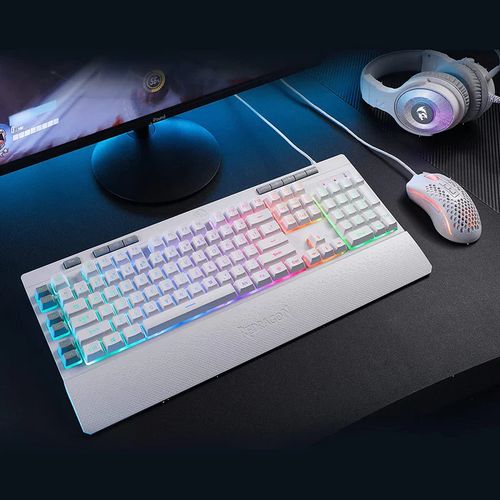 REDRAGON Shiva K512 Full Size Membrane Wired Gaming Keyboard ( White ) - Byte Baazar