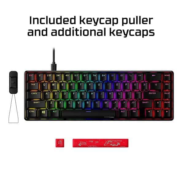 HYPERX Alloy Origins 65 % RGB Mechanical Wired Gaming Keyboard ( Black ) ( Red Linear Switch ) - Byte Baazar