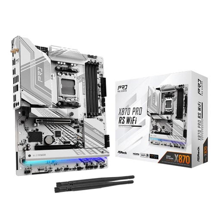 ASROCK X870 Pro RS WiFi DDR5 AMD Motherboard ( White ) - Byte Baazar