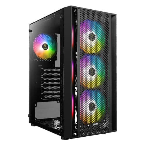 GAMDIAS Aura GC2 Elite RGB ATX Mid Tower Cabinet (Black) - Byte Baazar