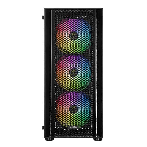 GAMDIAS Aura GC2 Elite RGB ATX Mid Tower Cabinet (Black) - Byte Baazar