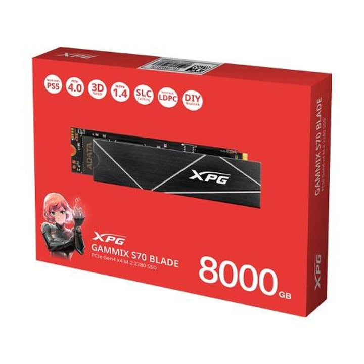 ADATA XPG Gammix S70 Blade 8TB M.2 NVME Gen4 Internal Solid State Drive ( SSD ) - Byte Baazar