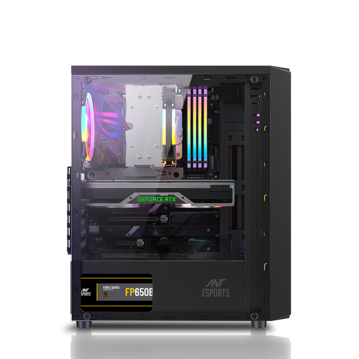 ANT ESPORTS Elite 1100 ATX Gaming Cabinet (Black) - Byte Baazar