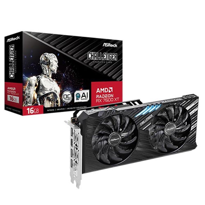 ASROCK Radeon RX 7600 XT Challenger OC 16GB AMD Graphic Card - Byte Baazar