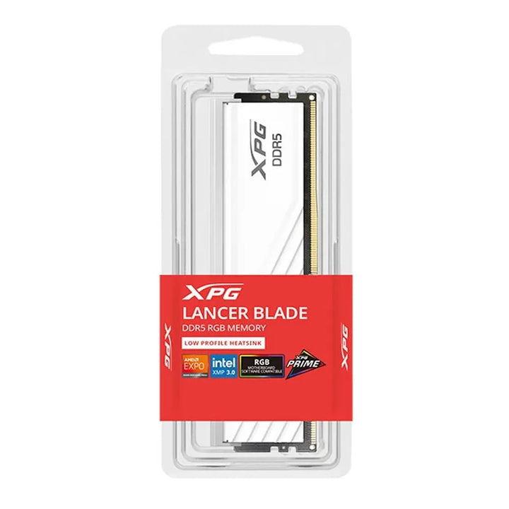 ADATA XPG Lancer Blade RGB 16GB (16GB x 1) DDR5 6000MHz RAM (White) - Byte Baazar