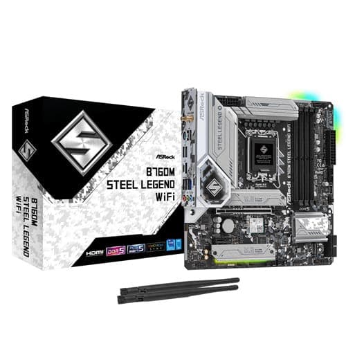 ASROCK B760M Steel Legend Wifi DDR5 Intel Motherboard - Byte Baazar