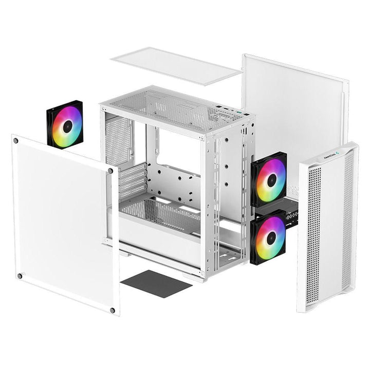 DEEPCOOL CC360 ARGB MATX Mid Tower Cabinet ( White ) - Byte Baazar