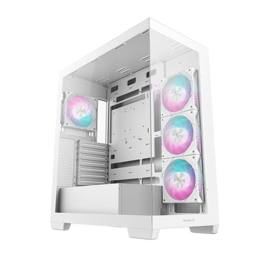 DEEPCOOL CG580 4F ARGB ATX Mid Tower Cabinet (White) - Byte Baazar