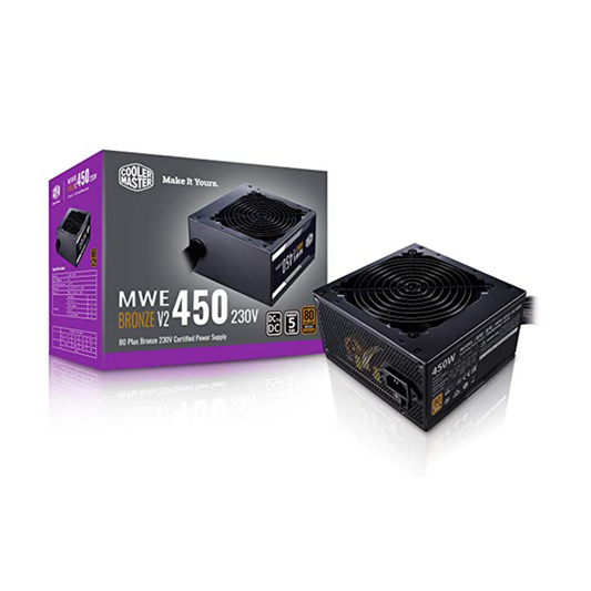 COOLER MASTER MWE 450 V2 80 Plus Bronze Non Modular ATX 2.0 Power Supply - Byte Baazar