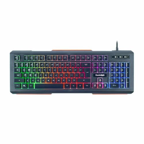 COSMIC BYTE CB-GK-02 Corona Full Size Membrane Wired Gaming Keyboard ( Black ) - Byte Baazar