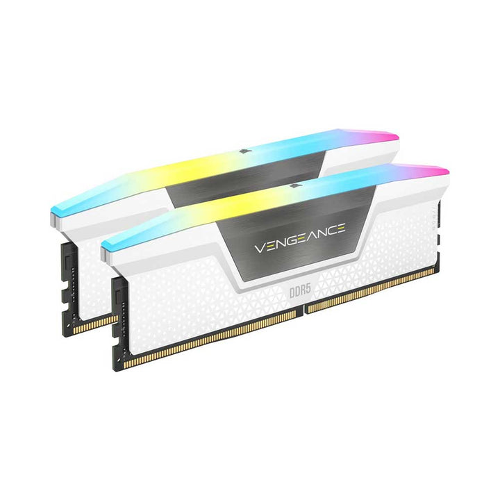 CORSAIR Vengeance RGB 32GB ( 16GB x 2 ) 6000MHz DDR5 Ram (White) - Byte Baazar