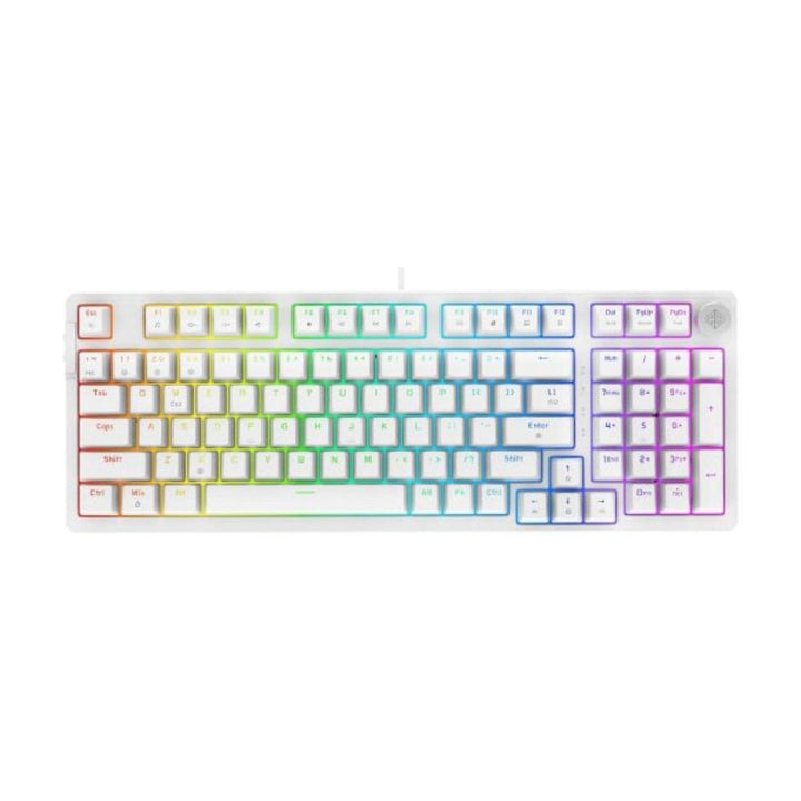 COSMIC BYTE Phantom Gasket Full Size Wired Gaming Keyboard ( White ) ( Red Switch ) - Byte Baazar