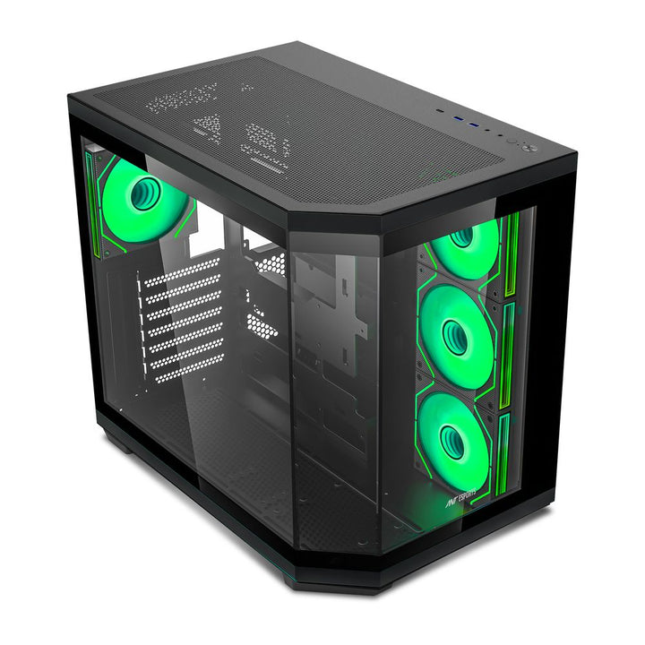 ANT ESPORTS Crystal X11 ARGB ATX Mid Tower Cabinet ( Black ) - Byte Baazar