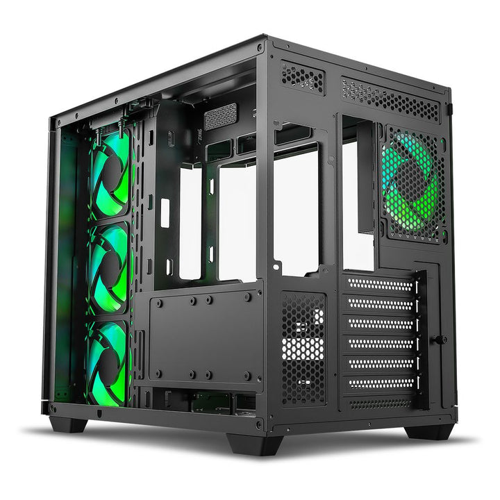 ANT ESPORTS Crystal X11 ARGB ATX Mid Tower Cabinet ( Black ) - Byte Baazar