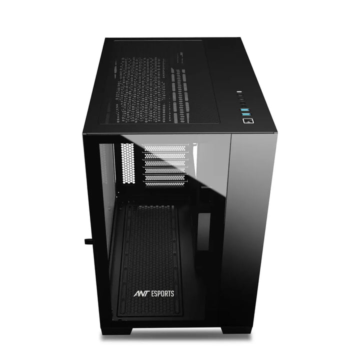 ANT ESPORTS Crystal XL ARGB ATX Mid Tower Cabinet (Black) - Byte Baazar