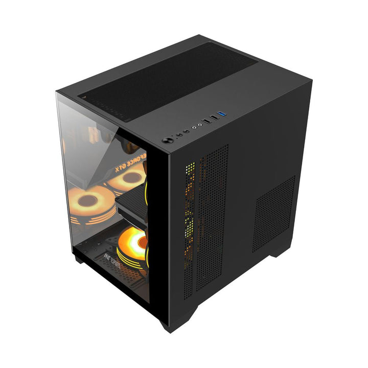 ANT ESPORTS Crystal Z2 MATX Mid Tower Cabinet (Black) - Byte Baazar