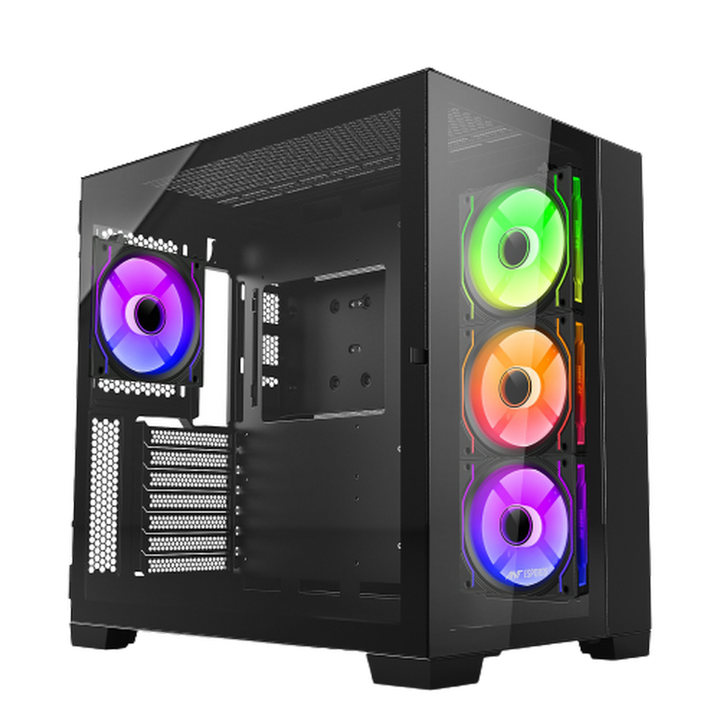 ANT ESPORTS Crystal XL ARGB ATX Mid Tower Cabinet (Black) - Byte Baazar