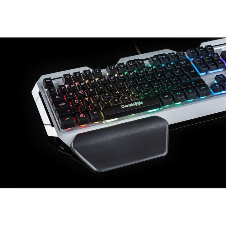 COSMIC BYTE CB-GK-06 Galactic Full Size Membrane Wired Gaming Keyboard ( Black / Silver ) - Byte Baazar