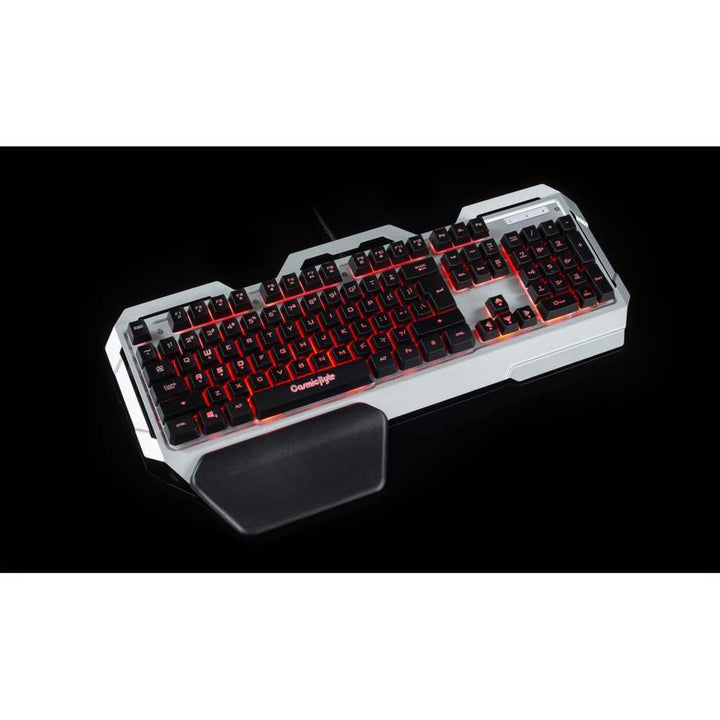 COSMIC BYTE CB-GK-06 Galactic Full Size Membrane Wired Gaming Keyboard ( Black / Silver ) - Byte Baazar