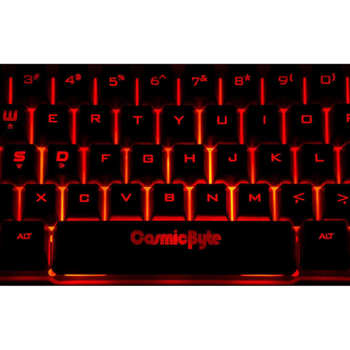 COSMIC BYTE CB-GK-06 Galactic Full Size Membrane Wired Gaming Keyboard ( Black / Silver ) - Byte Baazar