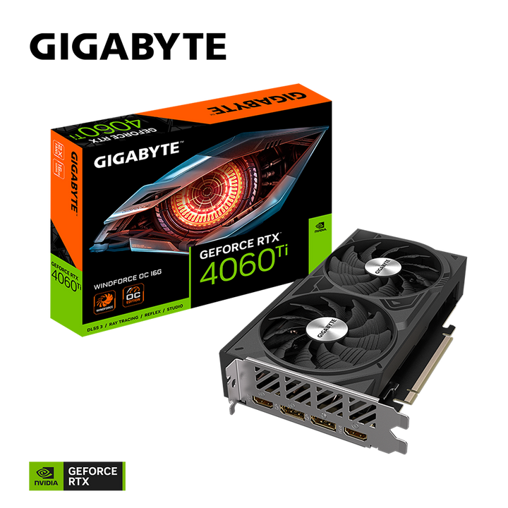 GIGABYTE GeForce RTX 4060 Ti WindForce OC 16GB Nvidia Graphic Card - Byte Baazar