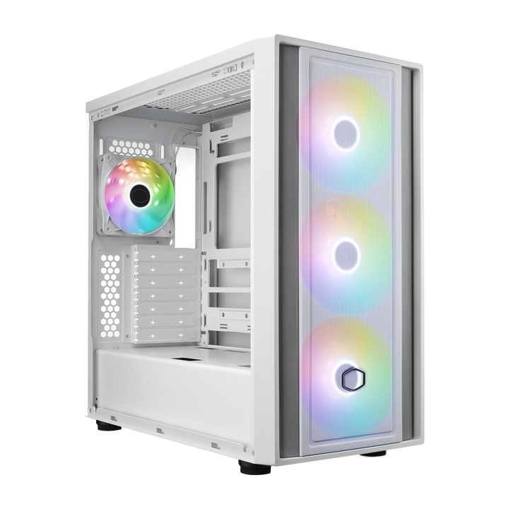 COOLER MASTER MB600 ARGB ATX Mid Tower Cabinet (White) - Byte Baazar