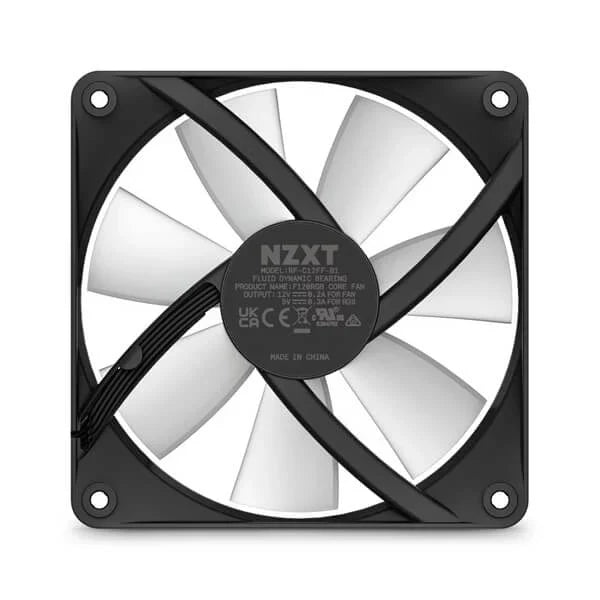 NZXT F120 RGB Core 120mm Cabinet Fan Black (Single Pack) - Byte Baazar