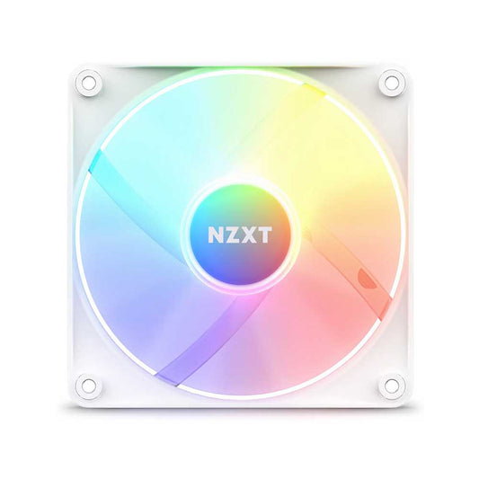 NZXT F120 RGB Core 120mm Cabinet Fan with Mounted Hub Matte White (Single Pack) - Byte Baazar