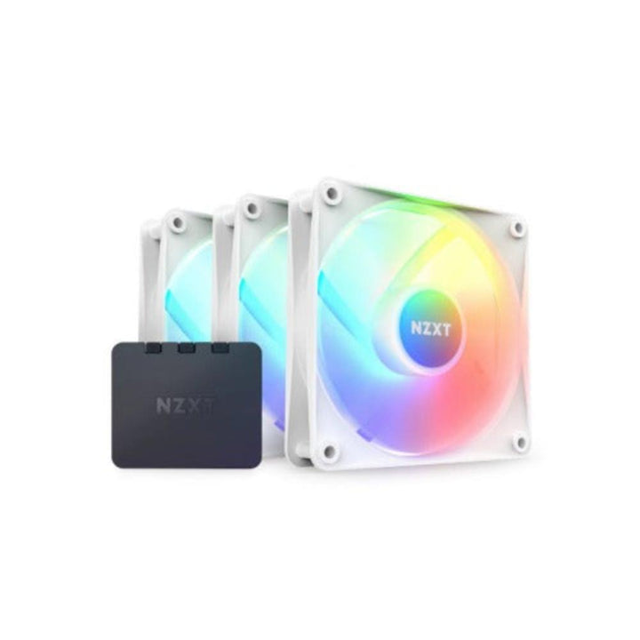 NZXT F120 RGB Core 120mm Cabinet Fan White (Triple Pack) - Byte Baazar