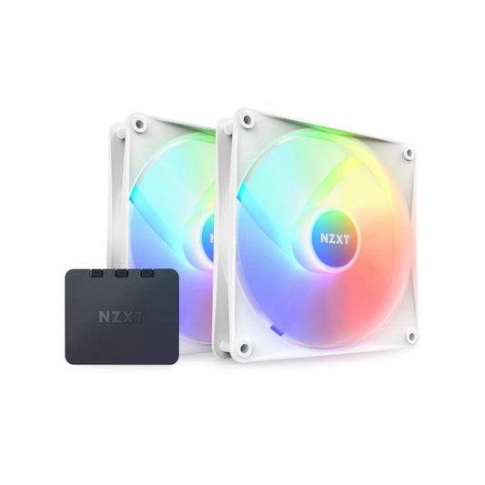 NZXT F140 RGB Core 140mm Cabinet Fan White (Twin Pack) - Byte Baazar