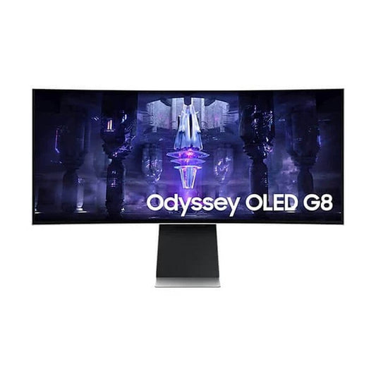 SAMSUNG Odyssey G8 LS34BG852SWXXL 34 Inch QHD 175Hz OLED Panel 0.1MS AMD Freesync Gaming Monitor - Byte Baazar