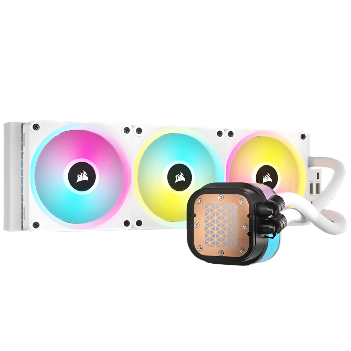 CORSAIR iCUE Link H150i LCD RGB 360mm CPU Liquid Cooler (White) - Byte Baazar