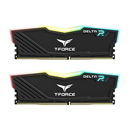 TEAMGROUP T-Force Delta RGB 64GB ( 32GB x 2 ) 3200MHz DDR4 RAM ( Black ) - Byte Baazar