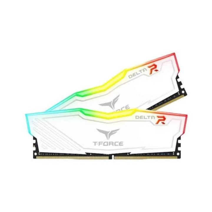 TEAMGROUP T-Force Delta RGB 16GB ( 8GB x 2 ) 3200MHz DDR4 RAM ( White ) - Byte Baazar