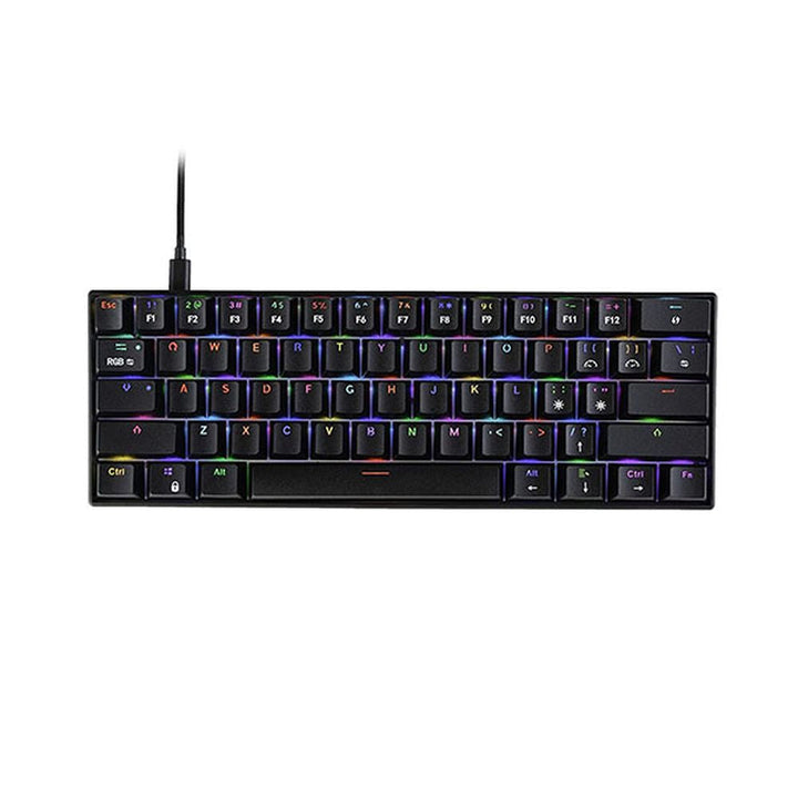 COSMIC BYTE CB-GK-32 Themis 60% Mechanical Wired Gaming Keyboard ( Black ) ( Red Switch ) - Byte Baazar