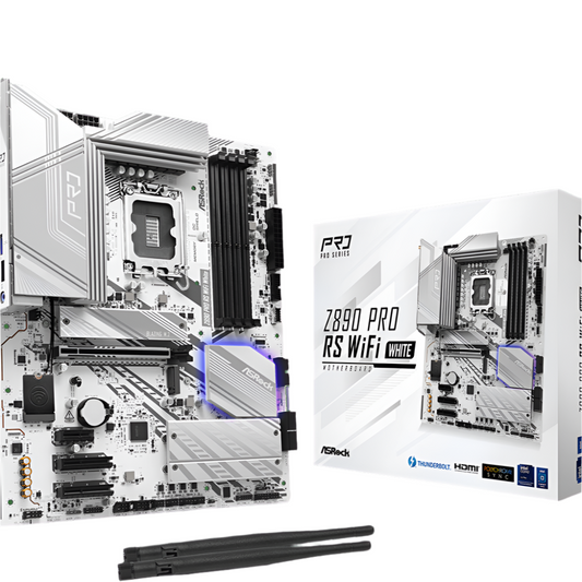 ASROCK Z890 Pro RS WIFI DDR5 Intel Motherboard ( White ) - Byte Baazar