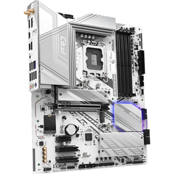 ASROCK Z890 Pro RS WIFI DDR5 Intel Motherboard ( White ) - Byte Baazar