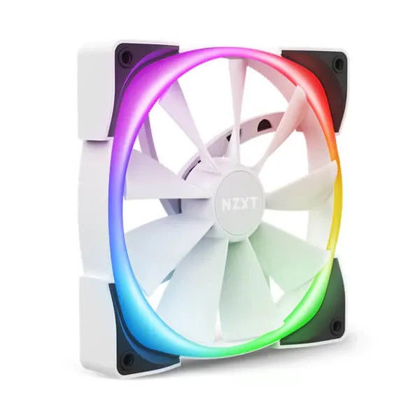 NZXT Aer RGB 2 140mm RGB Cabinet Fans (White) (Single Pack) - Byte Baazar