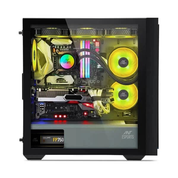 ANT ESPORTS 690 Air ARGB ATX Mid Tower Cabinet (Black) - Byte Baazar