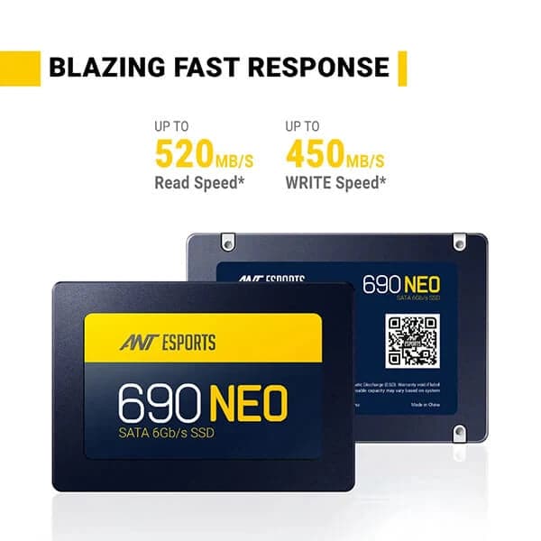 ANT ESPORTS 690 Neo 128GB 2.5 SATA SATA3 Solid State Drive (SSD) - Byte Baazar