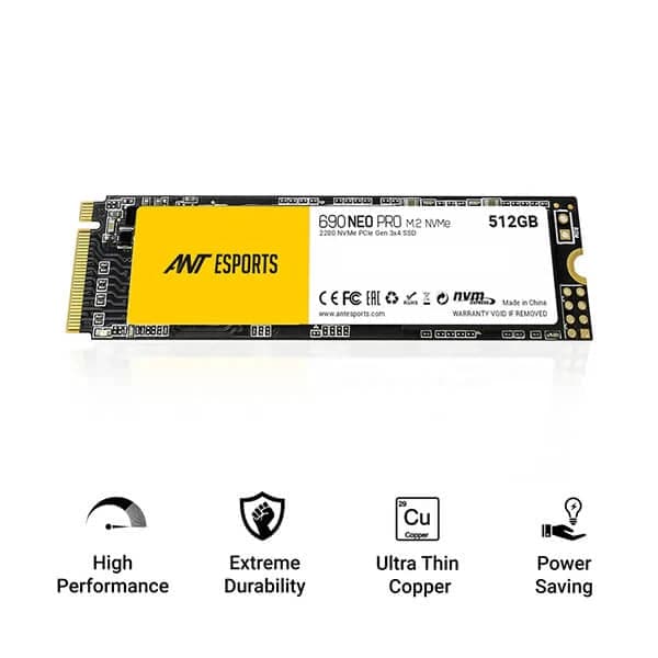 ANT ESPORTS 690 Neo Pro 512GB M.2 NVME Gen3 Solid State Drive (SSD) - Byte Baazar