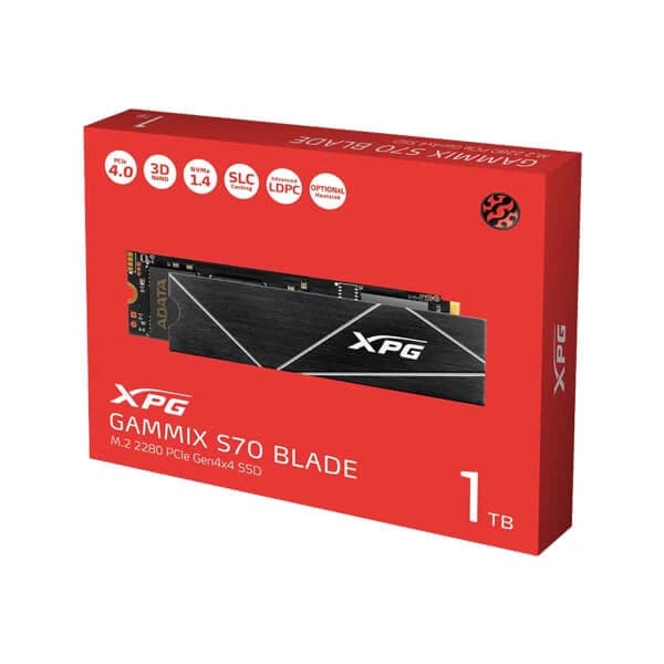 ADATA XPG Gammix S70 Blade 1TB M.2 NVME Gen4 Solid State Drive ( SSD ) - Byte Baazar