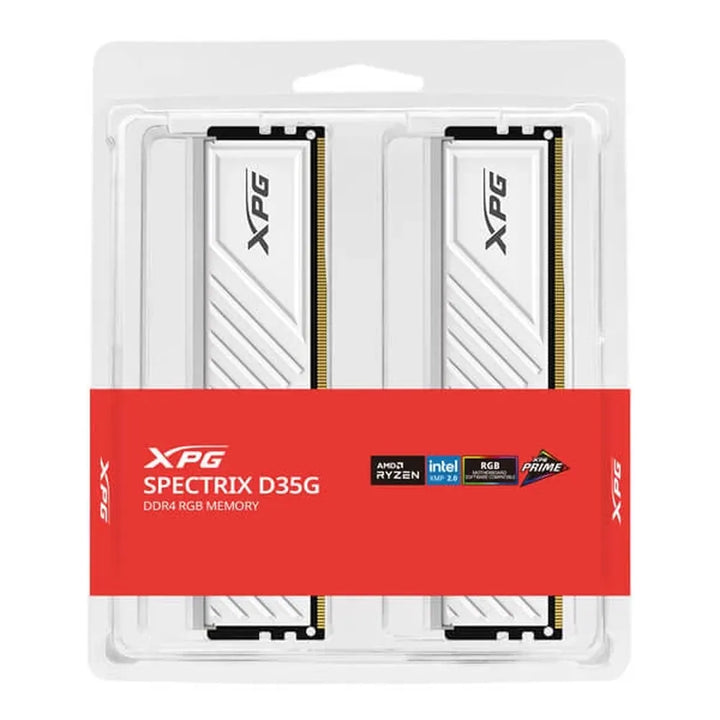 ADATA XPG Spectrix D35G RGB 16GB ( 8GB x 2 ) 3200MHz DDR4 RAM (White) - Byte Baazar