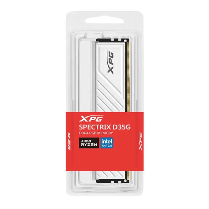 ADATA XPG Spectrix D35G RGB 8GB ( 8GB x 1 ) 3200MHz DDR4 RAM (White) - Byte Baazar