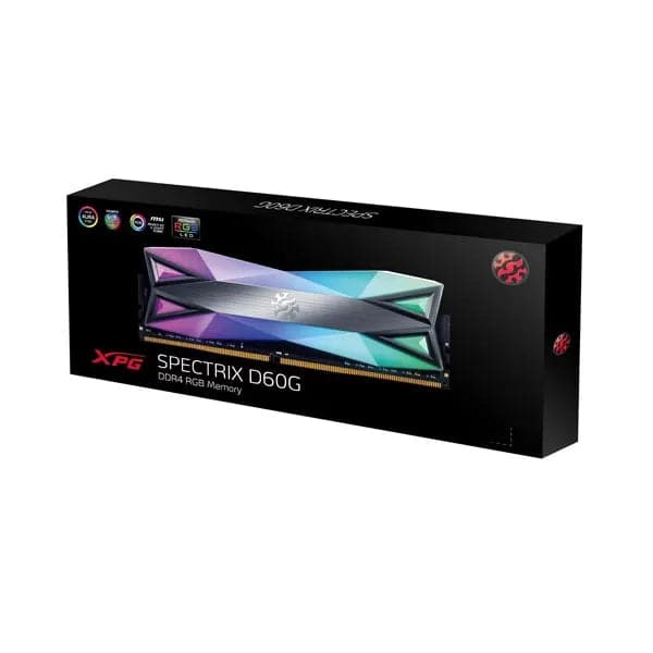 ADATA XPG Spectrix D60G RGB 16GB ( 16GB x 1 ) 3600MHz DDR4 RAM - Byte Baazar