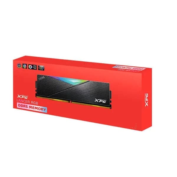 ADATA XPG Lancer RGB 16GB ( 16GB x 1 ) 5200MHz DDR5 RAM ( Black ) - Byte Baazar