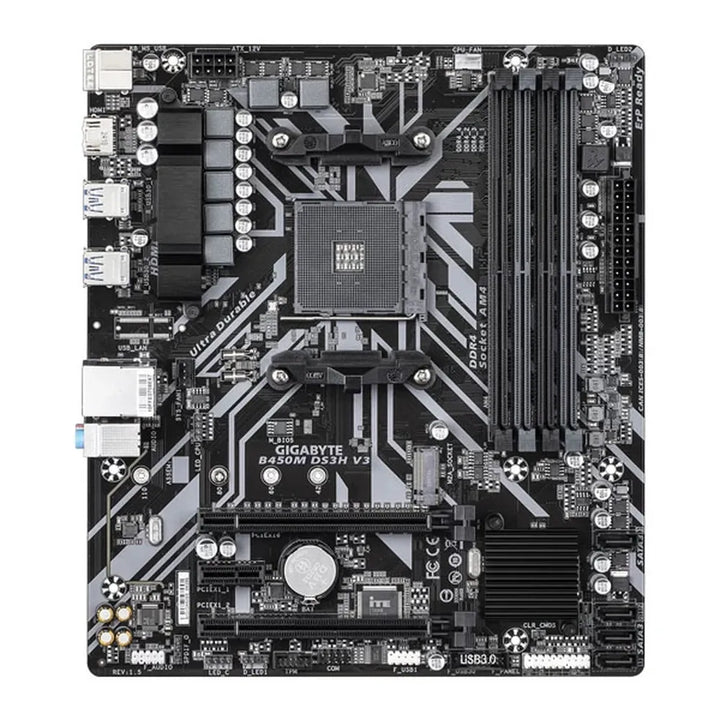 GIGABYTE B450M DS3H V3 DDR4 AMD Motherboard - Byte Baazar