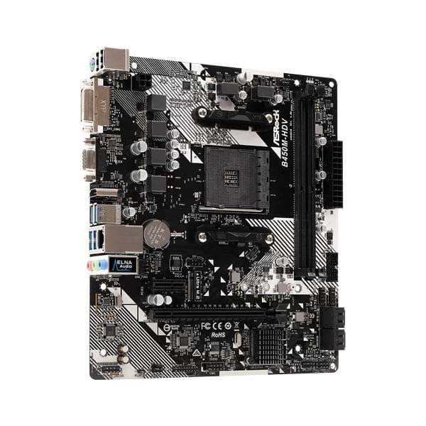 ASROCK B450M-HDV R4.0 DDR4 AMD Motherboard - Byte Baazar