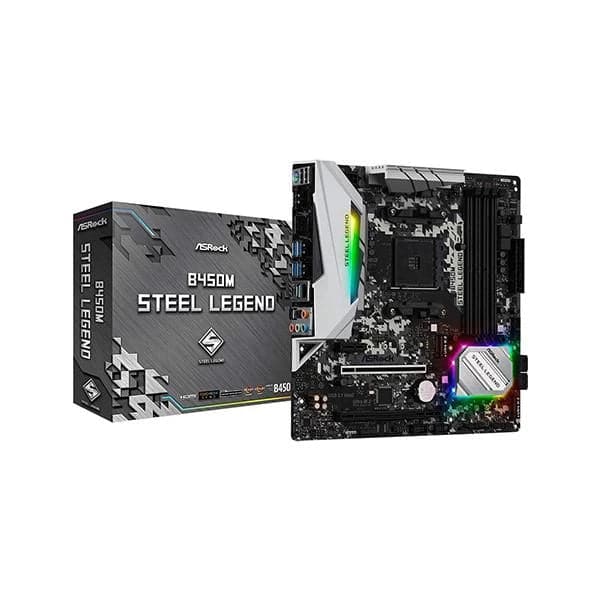 ASROCK B450M Steel Legend DDR4 AMD Motherboard - Byte Baazar