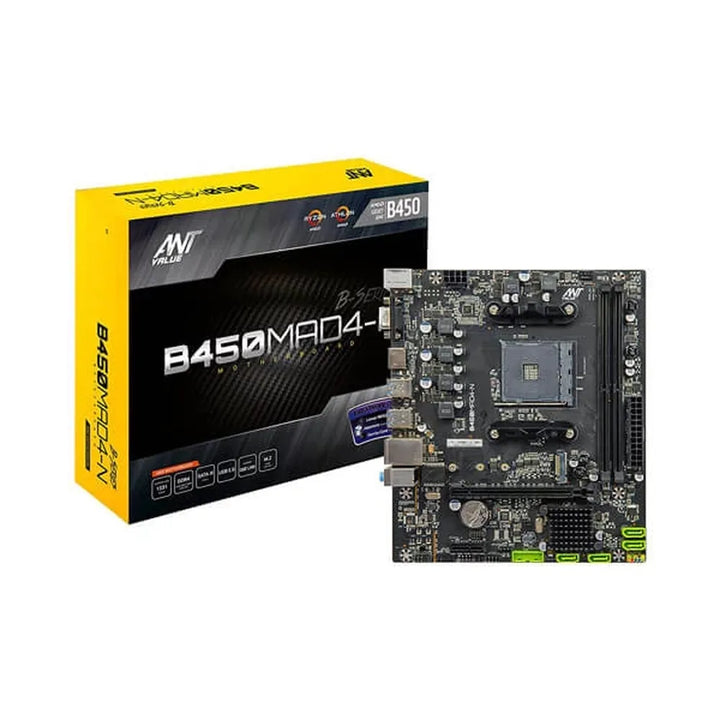 ANT VALUE B450MAD4-N DDR4 AMD Motherboard - Byte Baazar